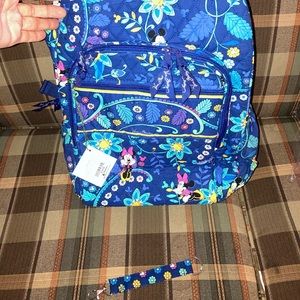 Vera Bradley Disney backpack Lg campus/key chain